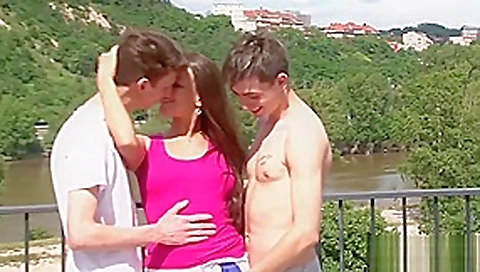 young bisex threesome fun mmf