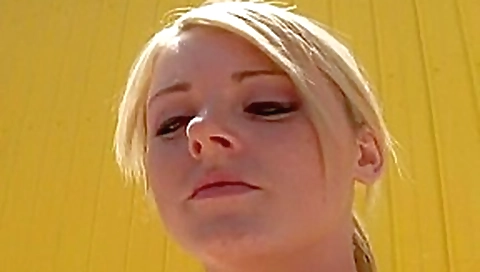 Hot Blond Coed in Interracial Group Sex
