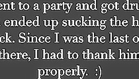Slutty bambijean sucks party host cock