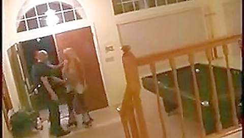 Blonde slutwife in a gangbang with blacks