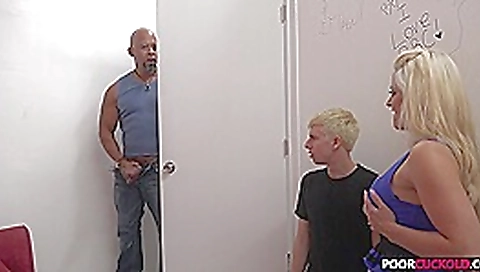 Cuckold watching his Hotwife Holly Heart Taking A Huge Black Cock