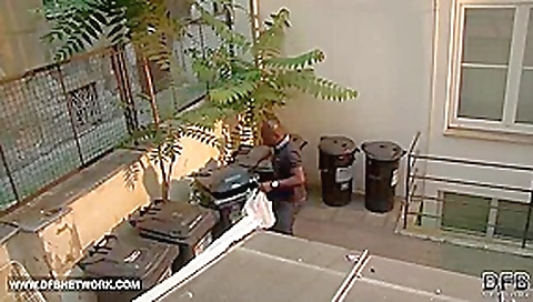 Cuckold licks pussy watches wife fucked by black man