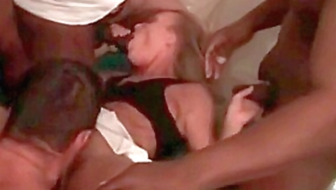 Gangbang Archive Interracial orgy Cuckolds wife loves it