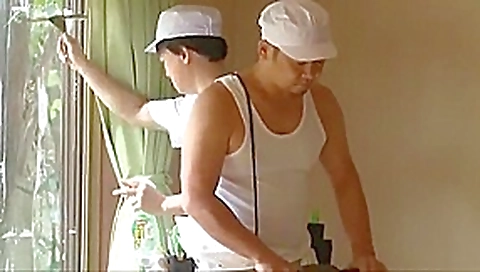 Man Fails to Notice Workers Fucking His Wife