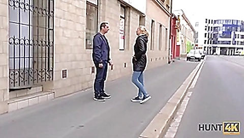 HUNT4K. Man fucks hottie to teach cuckold take care of her needs